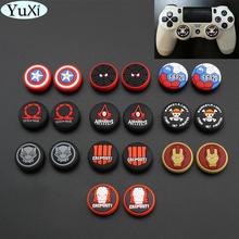 YuXi Silicone avengers spiderman Thumb Grip Cap Stick Joystick Cover Case For Sony PS3 PS4 Slim for Xbox One 360 for Switch Pro